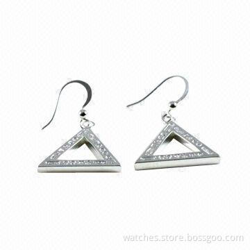 Drop Earrings with Elegant Design, Made of Metal with Plating, OEM/ODM Orders Welcomed